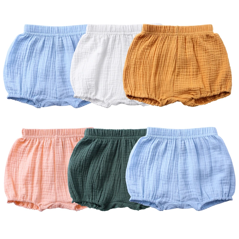 Summer Clothing Affordable - Summer Solid Color Baby Bloomers 0-4T