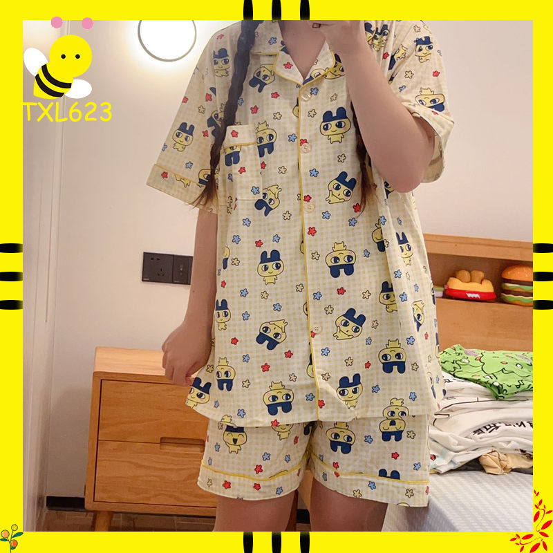 Summer Games Clothing - Tamagotchi Mameiji Women Summer Pure Cotton