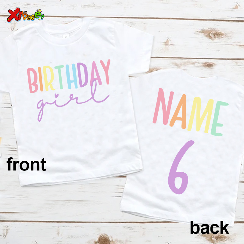 Summer Clothing Names - Birthday Girl T Shirt Party Outfits