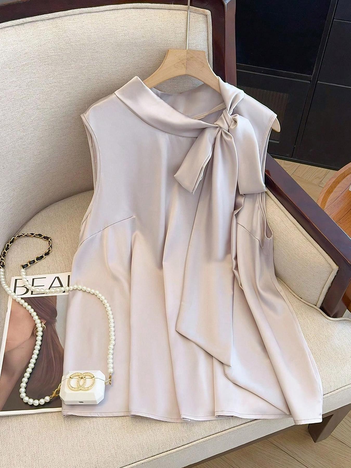 【Plus Size】 Solid Color Tie Fr - Summer Clothing Plus Size Women review and price