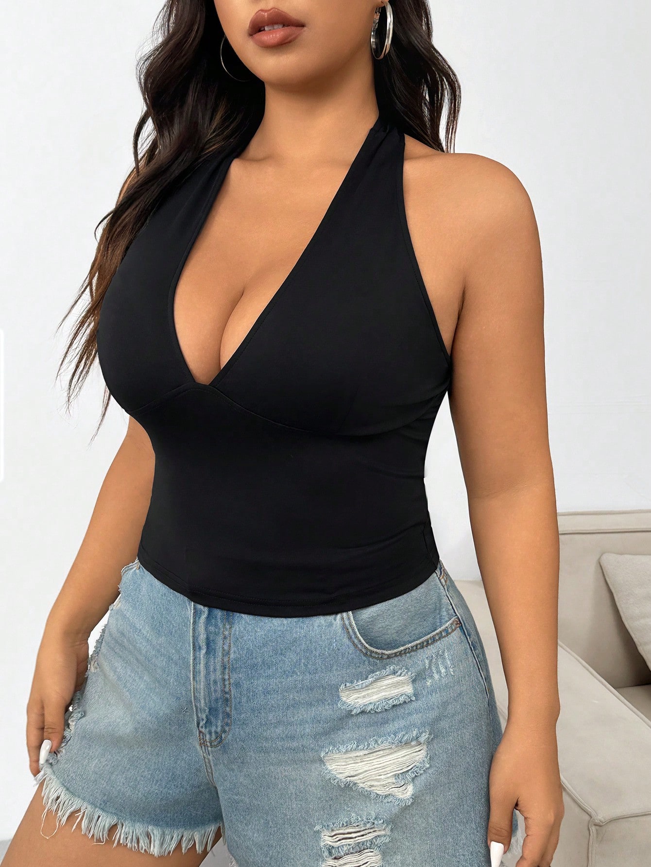New Fashion Solid Color Plus S - Summer Clothing Plus Size Women review and price