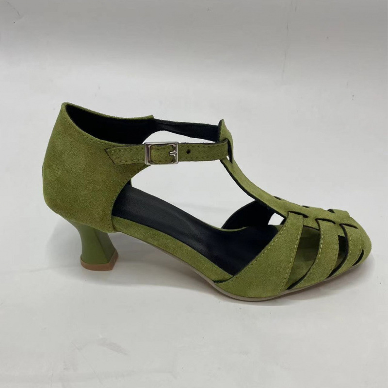 Women's Green Suede Kitten Hee - Summer Closet review and price