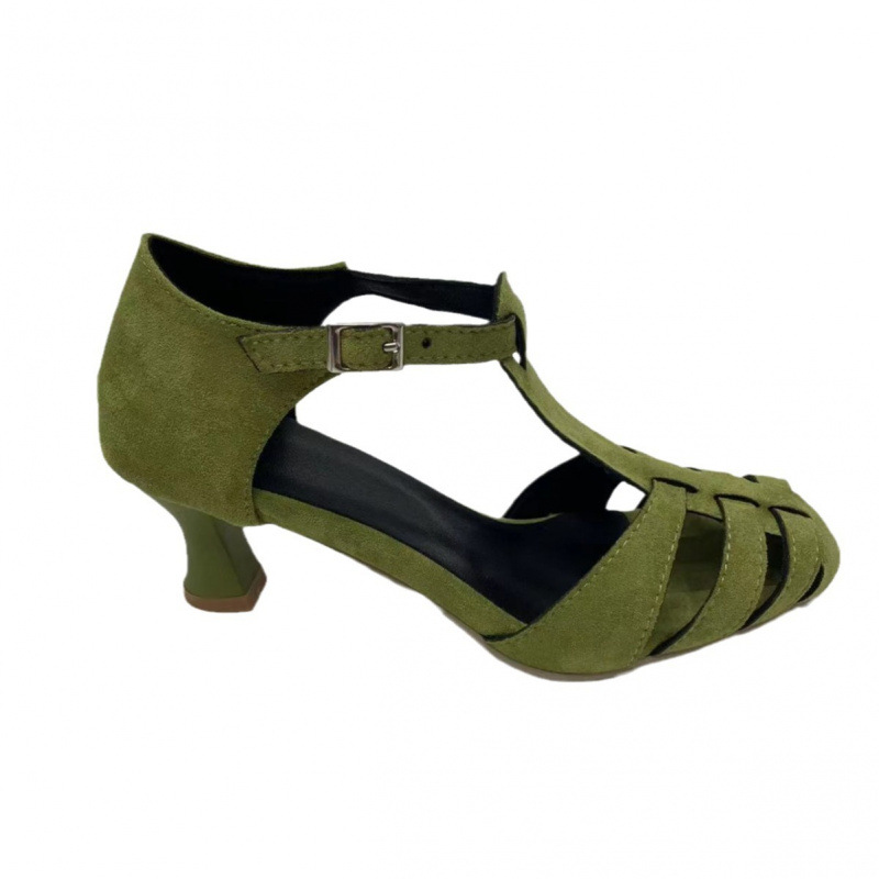Women's Green Suede Kitten Hee - Summer Closet review and price