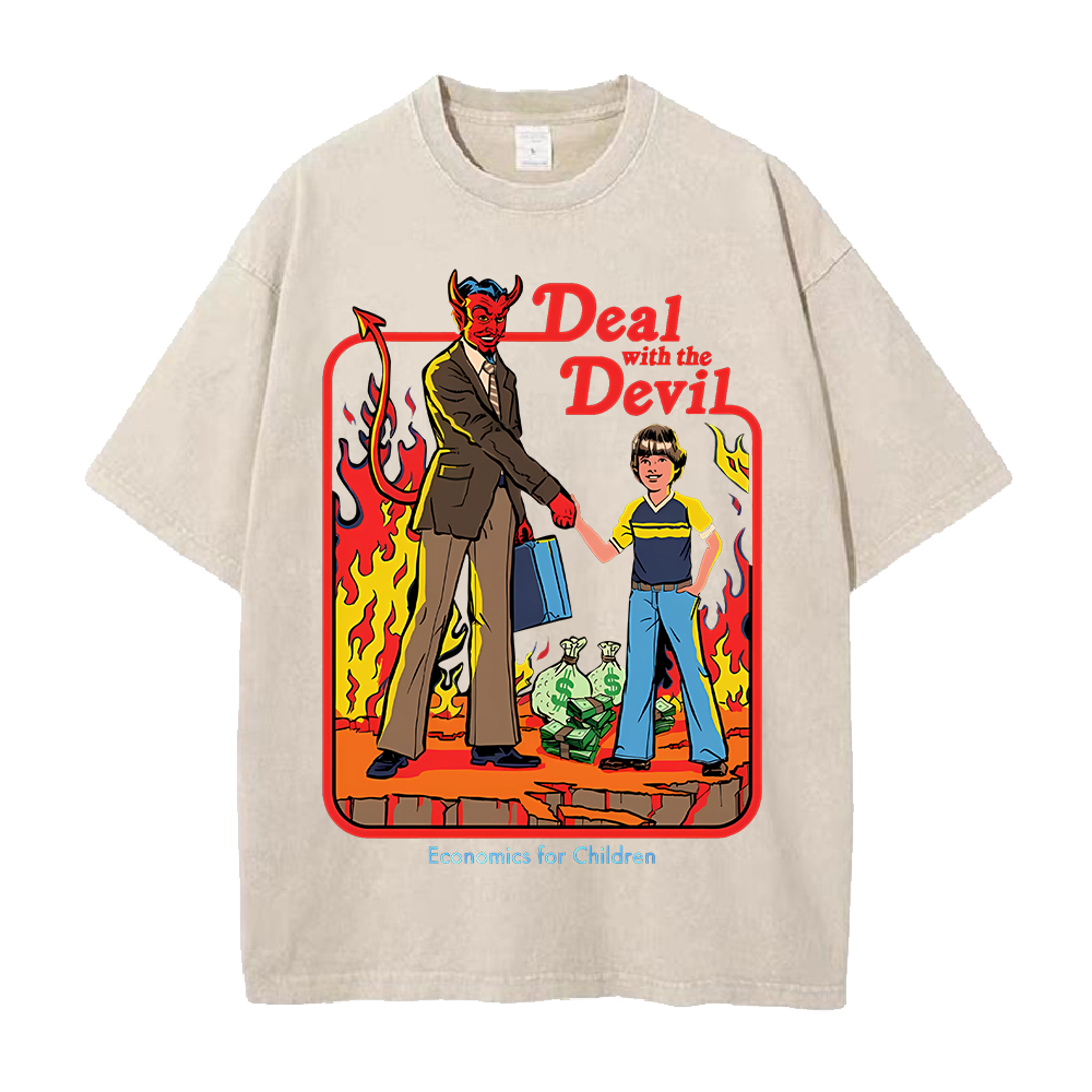 Deal Wich The Devil Printed T- - Summer Clothing Deals review and price