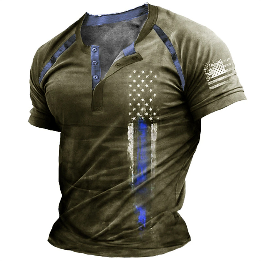 Funny 3D American Flag Print M - Summer Knit Clothing review and price