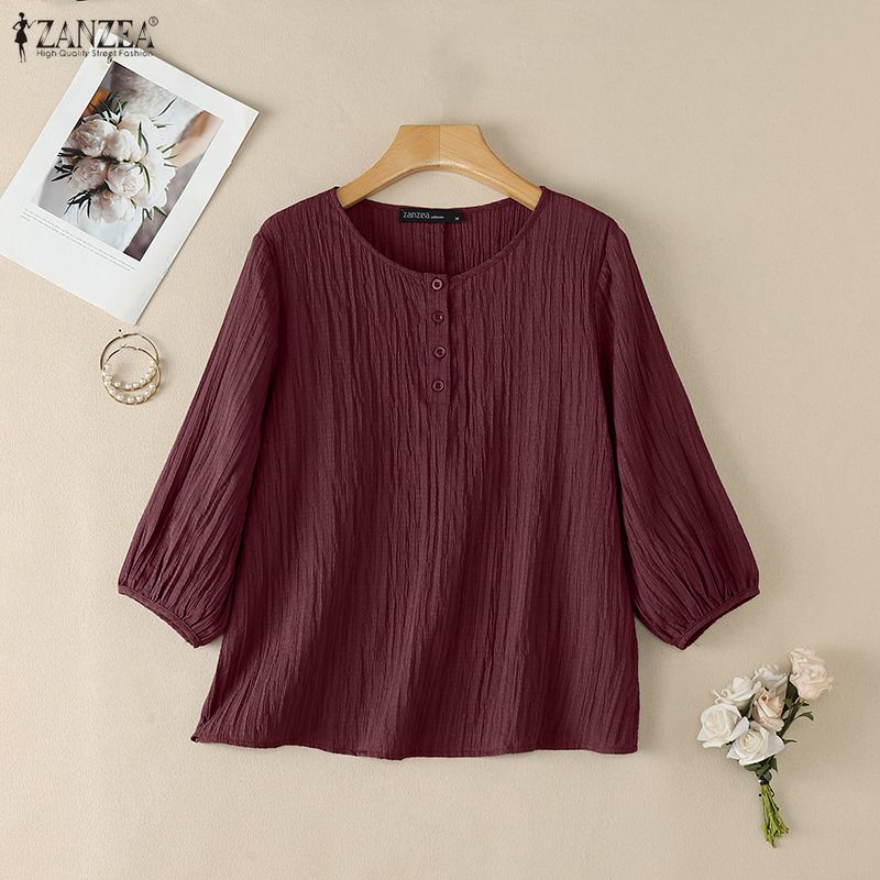 ZANZEA Woman Crinkled Texture  - Summer De Clothing review and price